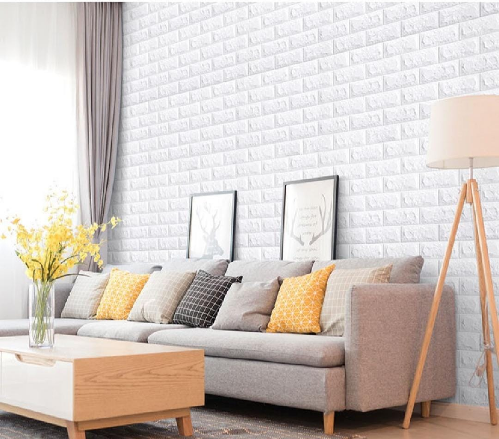 3D Brick Wall Stickers Self Adhesive Wallpaper Sheets Large Size