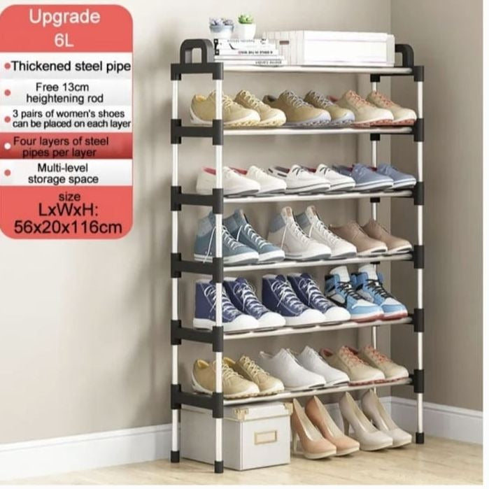 6 Layer Shoe Rack Stainless Steel