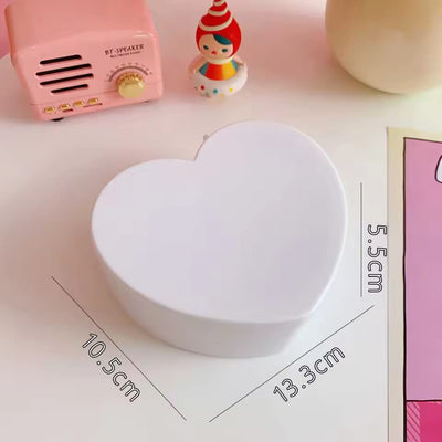 Girl Heart Storage Box Jewelry Desktop Jewelry Organizer Box Student Dormitory Love Storage Box Double Storage Box