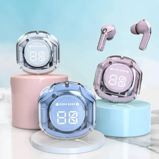 Air 39 Earbuds Wireless Crystal Transparent Bluetooth With Silicone Cover