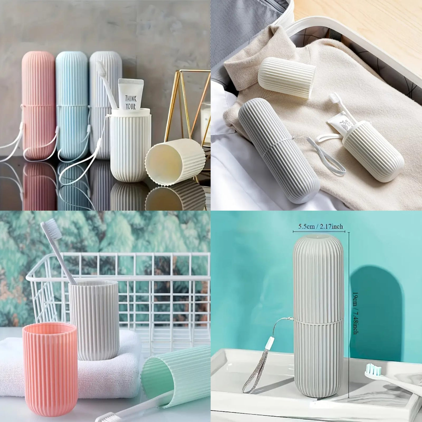 Travel Toothbrush Set with Portable Storage Box