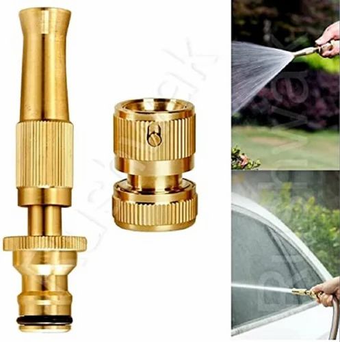 Golden Brass Nozzle Water Spray Gun, For Garden and Cars