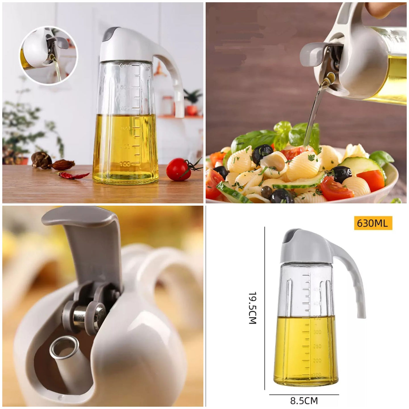 Glass Oil Jug 630ml  (Box Packing)