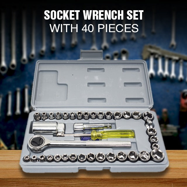40 Pieces Aiwa Tools Socket Wrench Set