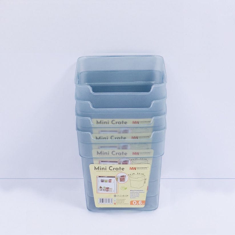 Plastic Pack of 4 Multi Purpose Mini Crate Storage
