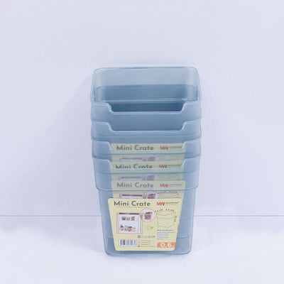Plastic Pack of 4 Multi Purpose Mini Crate Storage