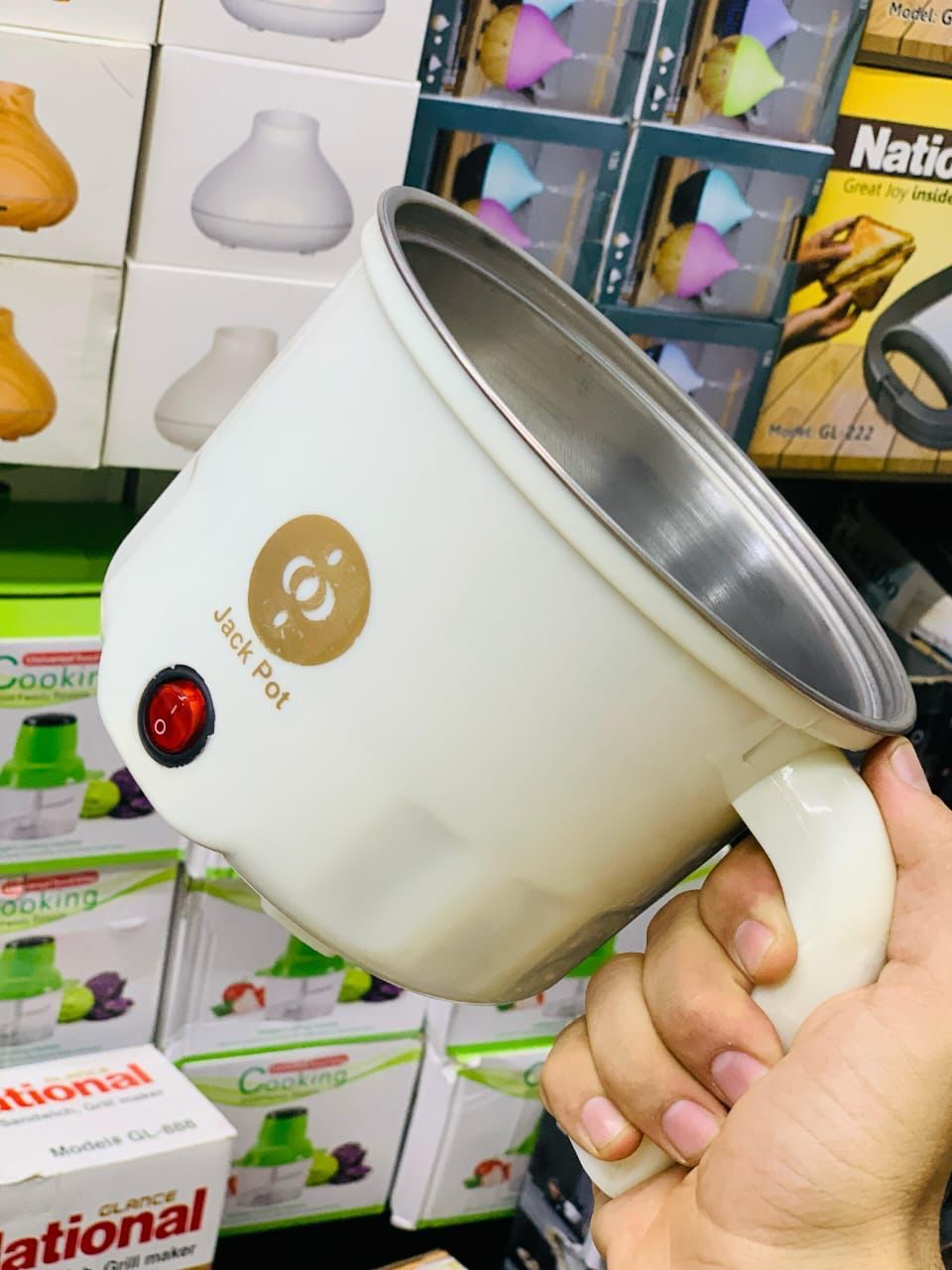 3 in 1 Electric Cooking Plastic Coated Pot with Egg Boiler