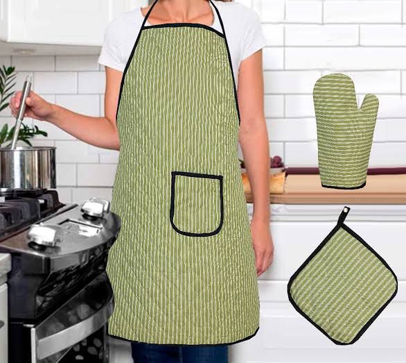 3 Piece Kitchen Essentials Sweet Home Apron Set