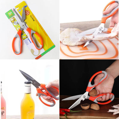 Kitchen Scissors Stainless Steel Bottle Opener Chicken and Duck Skeleton Poultry Multi-functional Food Professional Shears Scissors