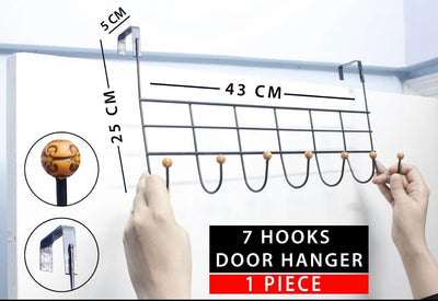 7 Hooks Metal Plain Door Hanger