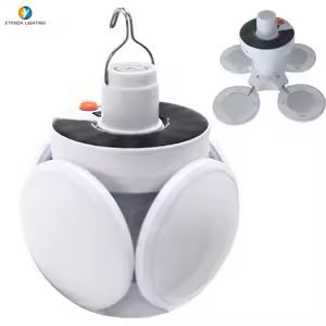 Solar 2in1 Charging Foldable Hanging 5 Bulbs Light