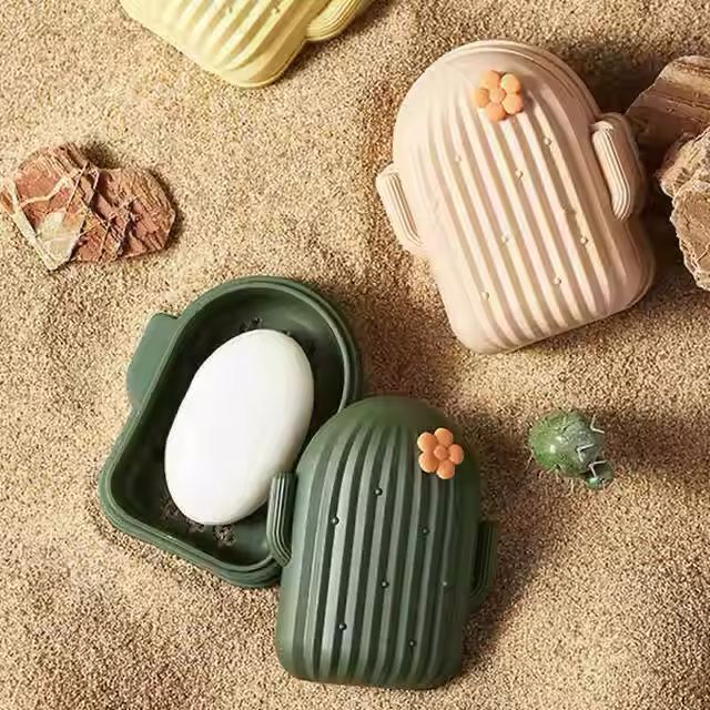Cactus Shape New Flip Plastic Soap Box