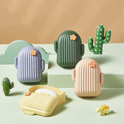 Cactus Shape New Flip Plastic Soap Box