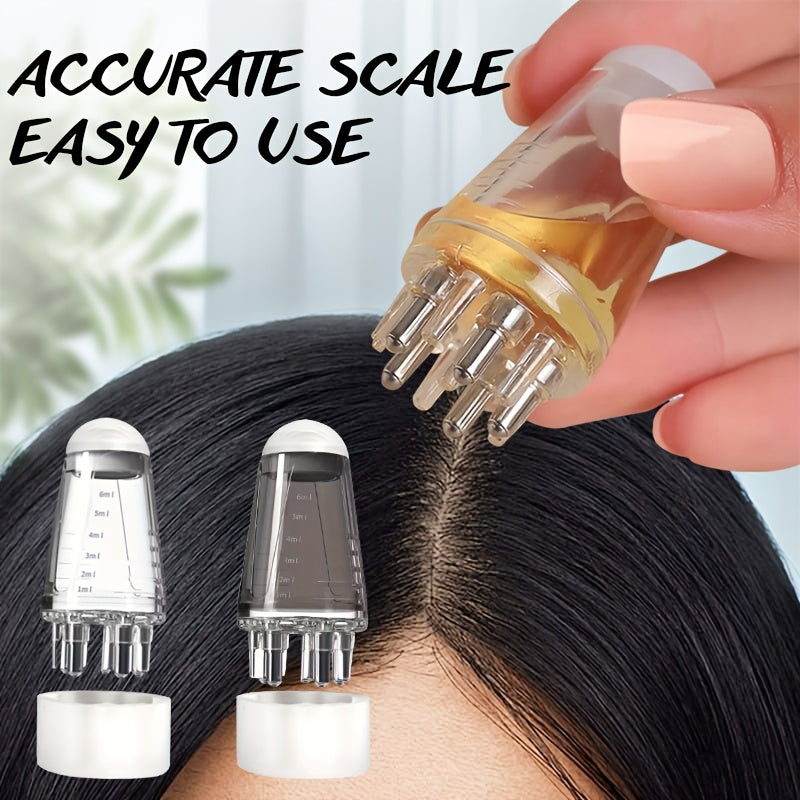 10ml Scalp Applicator Mini Head Massager Roller Ball Brush Hair Care Essential Oil Applicator Massage Comb