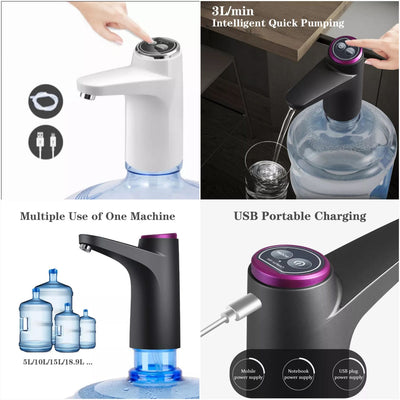 Wireless Automatic Electric Water Dispenser USB Barrel Pump Water Bottle Gallon Drinking Bottle Switch Water Treatment Appliance
