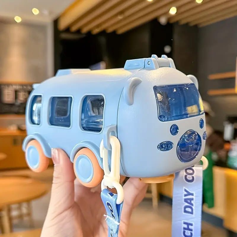Kids Bus Shape Water Bottle – Cute & Leak-Proof Water Sipper for School and Travel