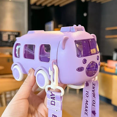 Kids Bus Shape Water Bottle – Cute & Leak-Proof Water Sipper for School and Travel