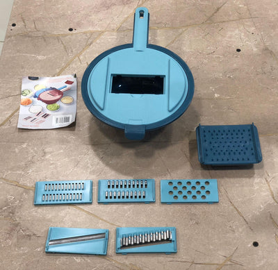Multipurpose 5in1 Round Bowl Vegetable Cutter/Slicer