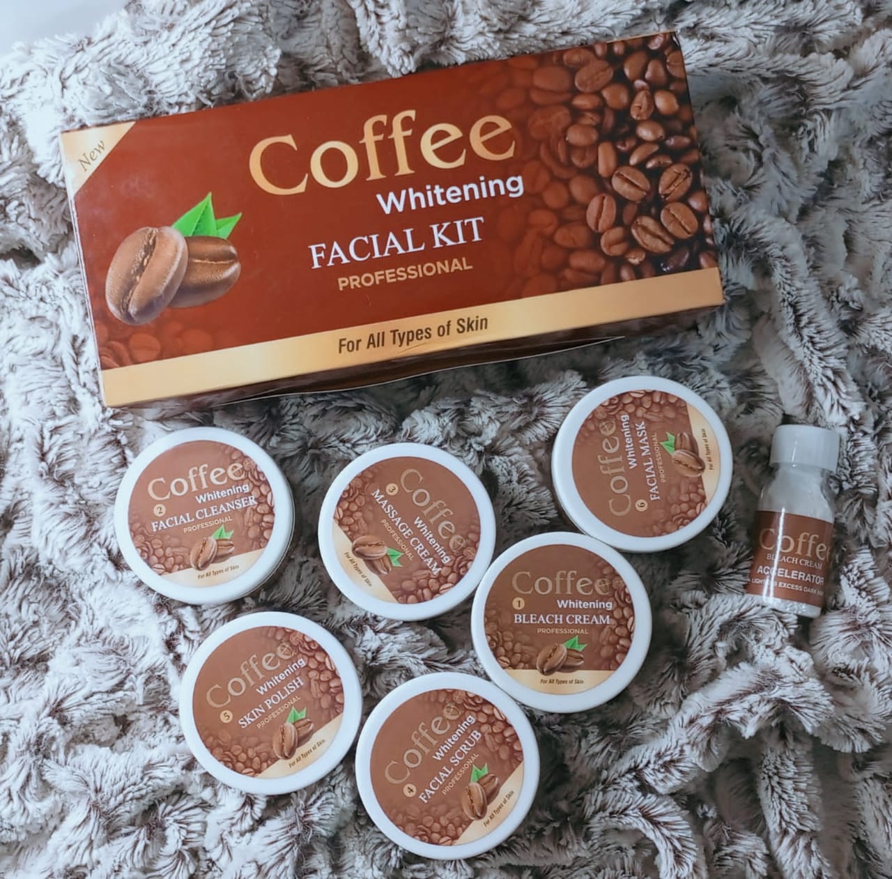 7 Step Rice, Coffee and Gold Facial Kit Deals