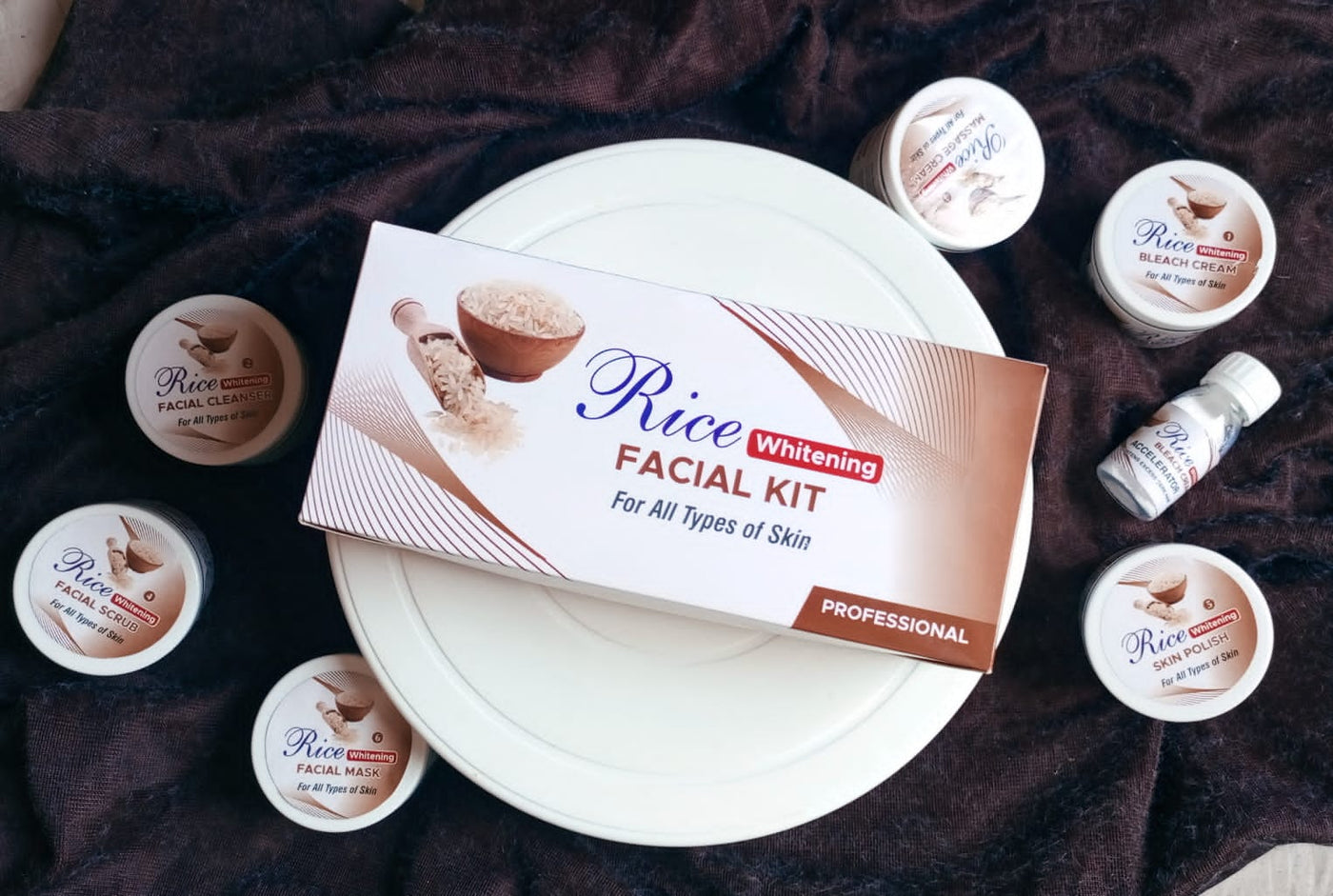 7 Step Rice, Coffee and Gold Facial Kit Deals