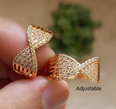 Adjustable Gold Plated Rings - 6 Designs