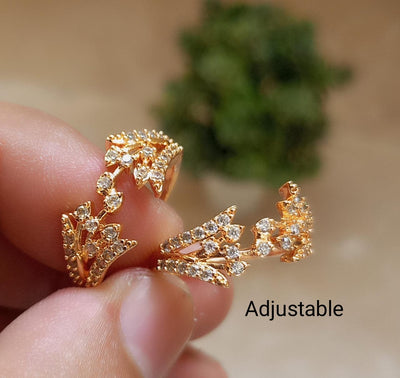 Adjustable Gold Plated Rings - 6 Designs