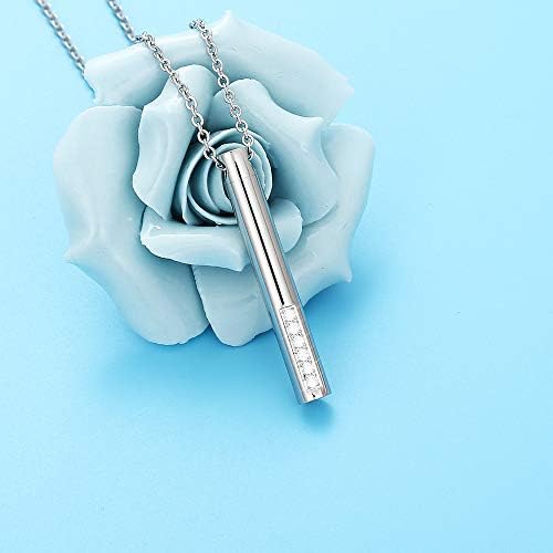 Stainless Steel Stone Bar Locket With Chain
