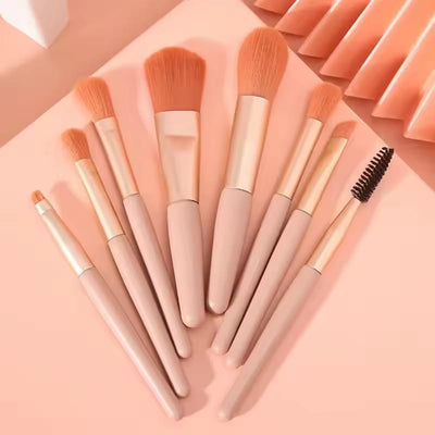 8Pcs/Pack Professional Makeup Brush Set Soft Bristle Blusher
