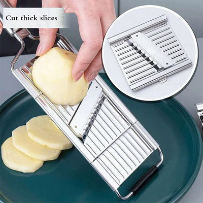 Multi-Purpose Vegetable Slicer,Stainless Steel Shredder Cutter Grater Slicer,Manual Food Chopper Vegetable Cutter Kitchen Tools