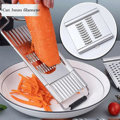 Multi-Purpose Vegetable Slicer,Stainless Steel Shredder Cutter Grater Slicer,Manual Food Chopper Vegetable Cutter Kitchen Tools