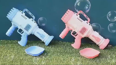 Bazuka Bubble Gun – 32-Hole Rechargeable Bubble Blaster