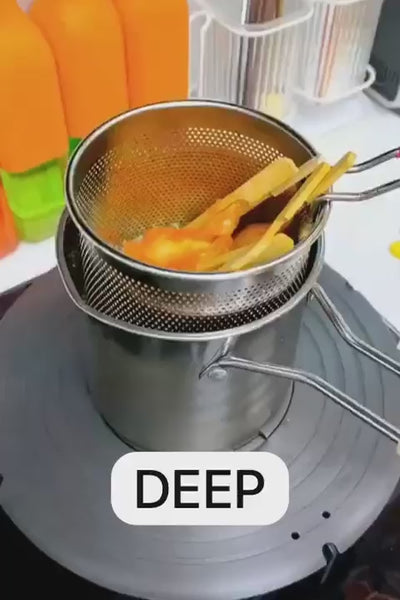 Double Layer Stainless Steel Deep Frying Pot