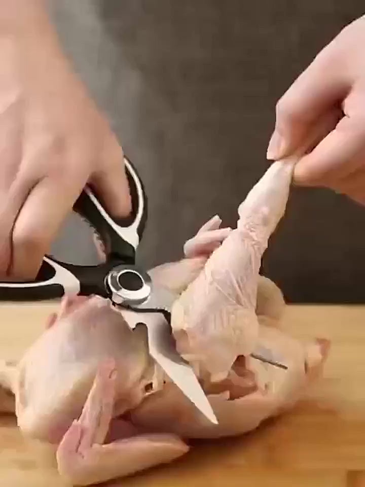 Kitchen Scissors Stainless Steel Bottle Opener Chicken and Duck Skeleton Poultry Multi-functional Food Professional Shears Scissors