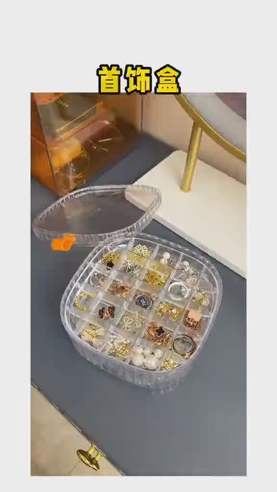 Multilayer Transparent Crystal Clear Acrylic Jewelry Storage Box