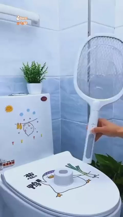 Electric Rechargeable Mosquito Killer Racket Lamp With Stand