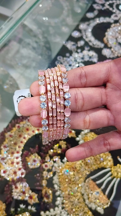 Zircon Bangles 6 Piece Set