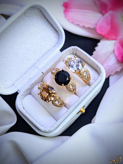 Zircon Rings Adjustable Size
