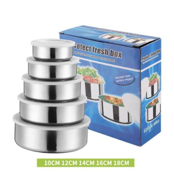 5 Pieces Stainless Steel Bowl Set