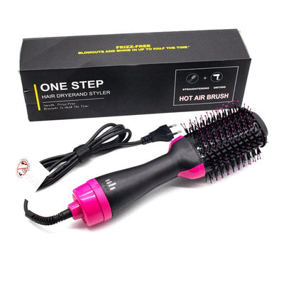 3-In-1 Hot Air Brush Original One Step Hair Dryer & Styler And Volumizer - (Ice Roller Free)