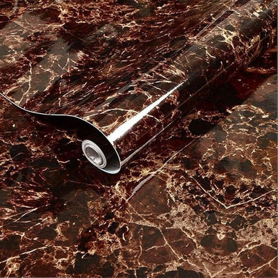 Self Adhesive Black And White  Marble Sheet for Kitchen - Anti Oil and Heat Resistant Wallpaper