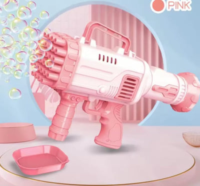 Bazuka Bubble Gun – 32-Hole Rechargeable Bubble Blaster