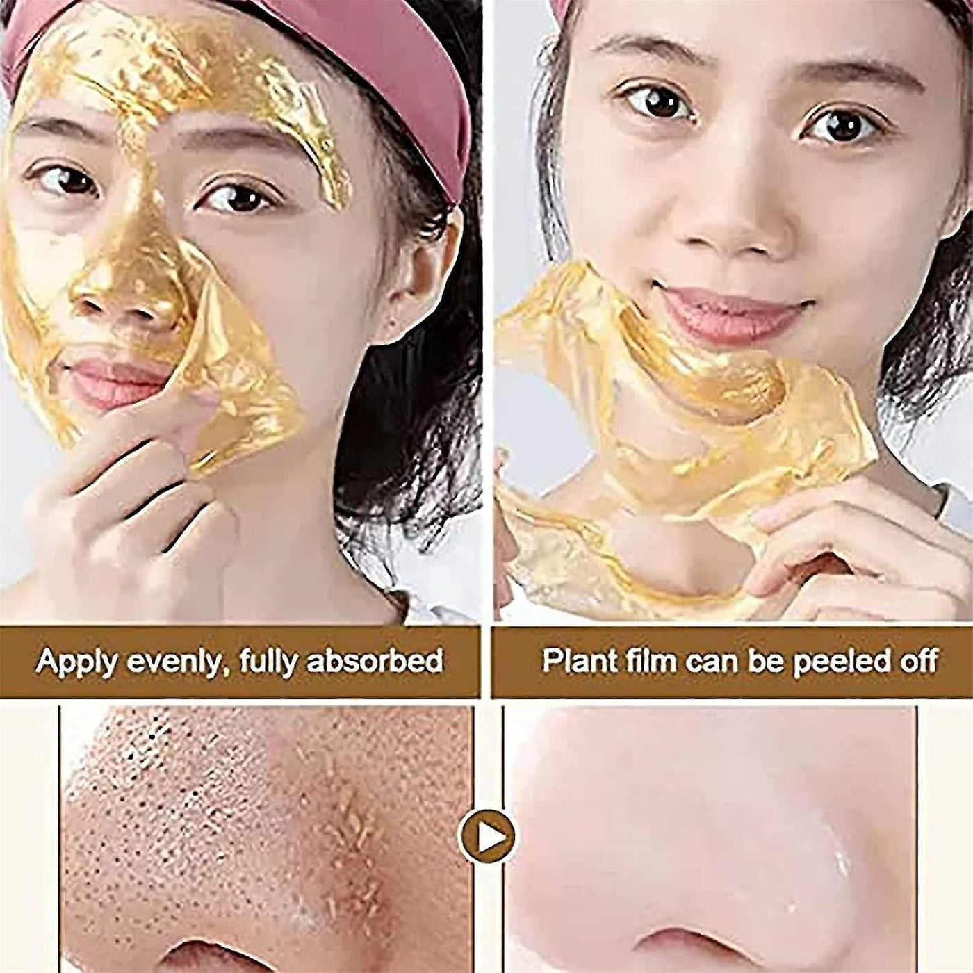 Gold mask deep moisturizing brightening anti-aging lifting oil tear-off