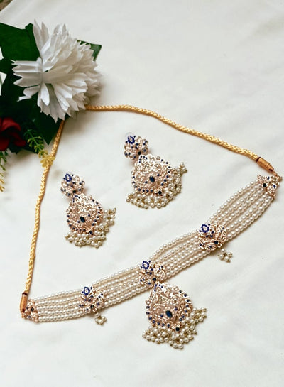 Choker Necklace With Matching Earrings