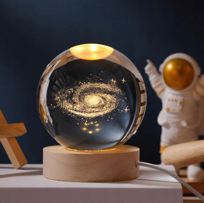 3D Crystal Ball Light, Glowing Planet Crystal Ball Lamp, Warm Bedside Light, Luminous Decor