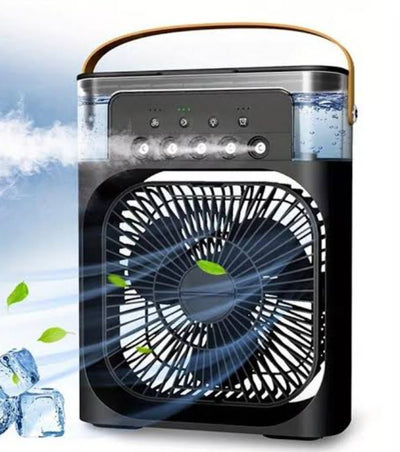 Portable Air Conditioner Fan Usb Electric Fan With Led Night Light Fine Mist Water And Humidifier Function Led Night Light Water Mist Large Size