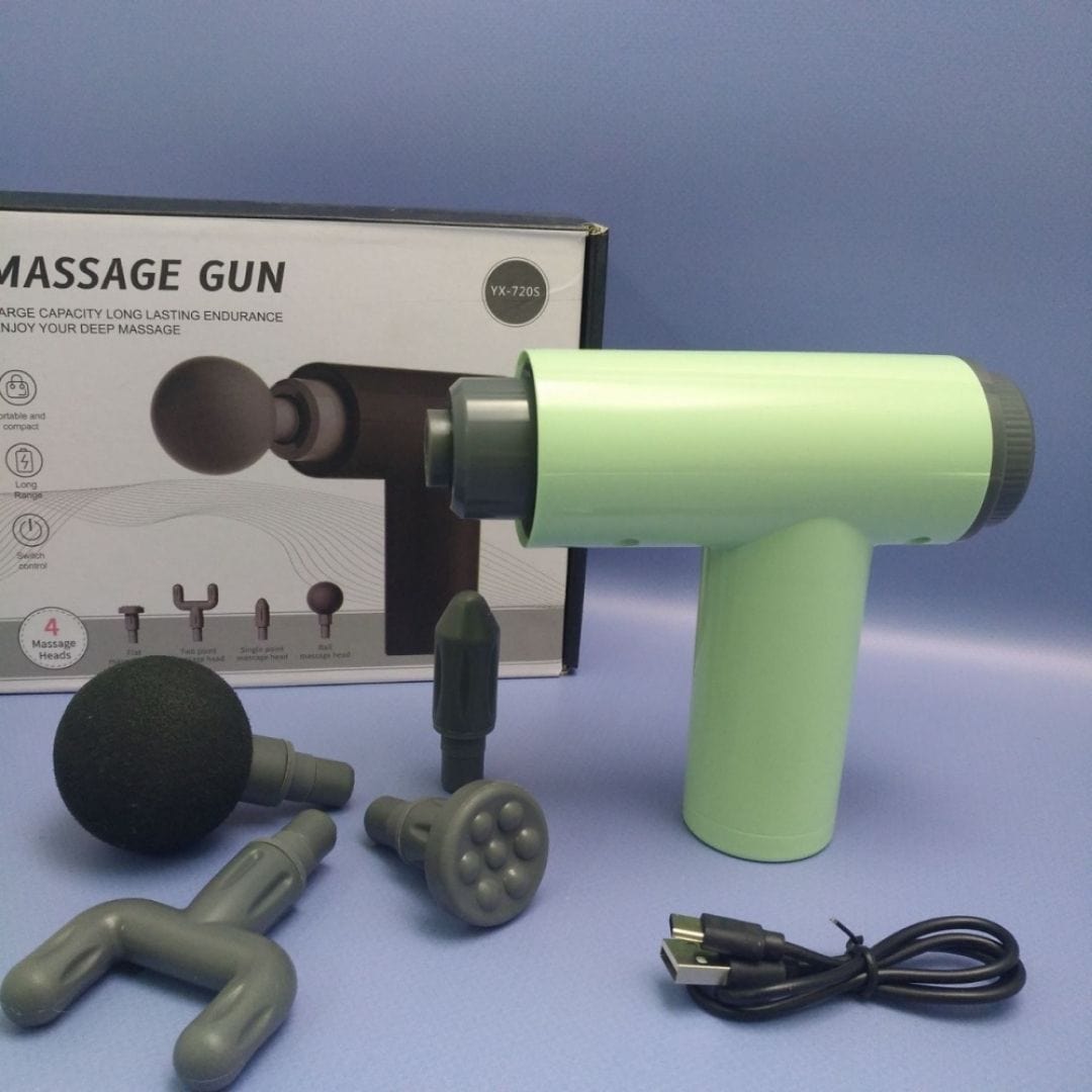 KK Trader | 5 in 1 Multifunctional Heavy Motor Rechargeable Imported Massage Gun – Deep Tissue Relief & Full Body Relaxation