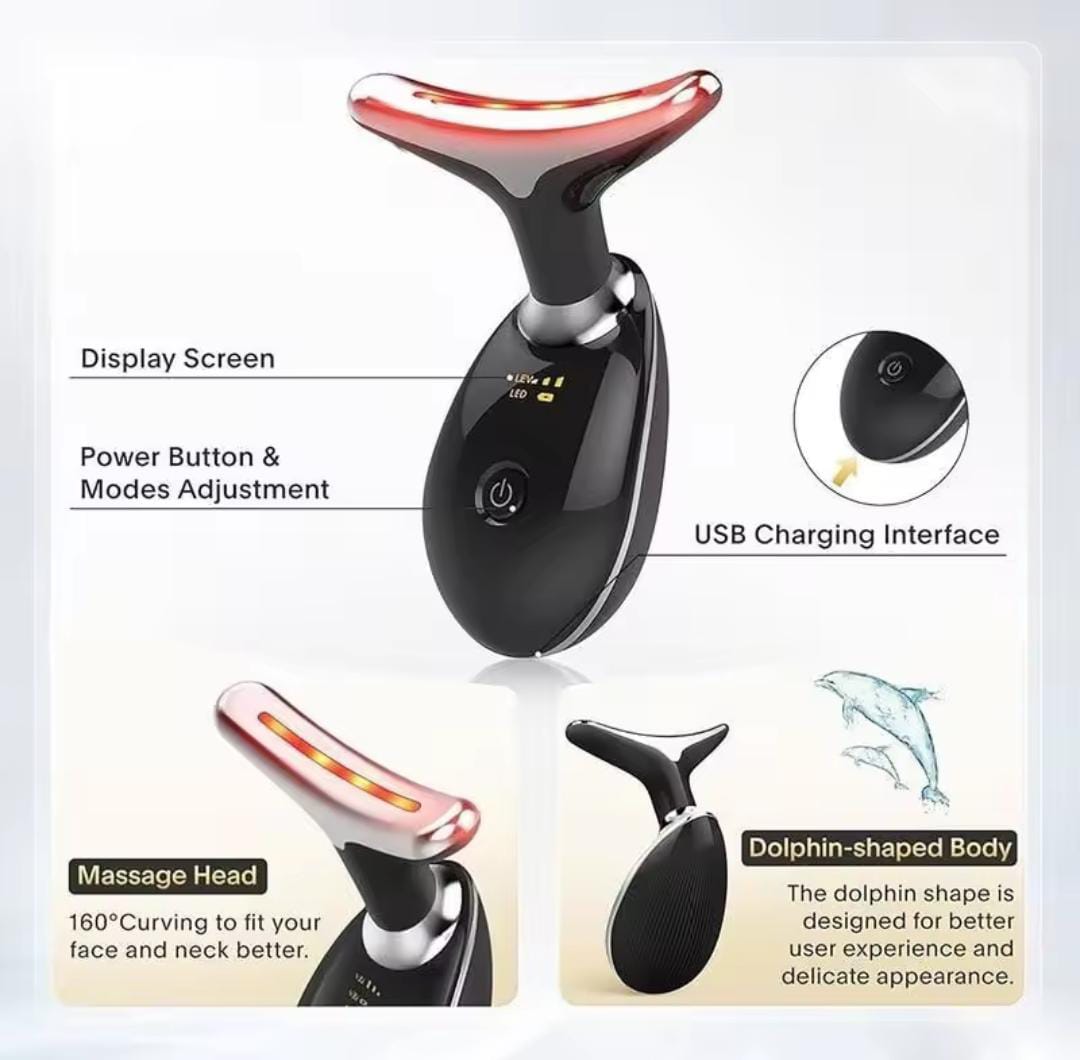 KK Trader | V-Shape Face & Neck Lifting Massager – LED Therapy & Vibration
