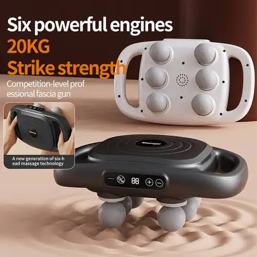KK Trader | Fascia Gun Muscle Massager Gun Back Waist Shoulder Legs Massage Machine Six-head