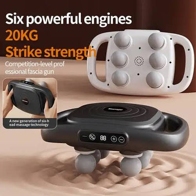 KK Trader | Fascia Gun Muscle Massager Gun Back Waist Shoulder Legs Massage Machine Six-head