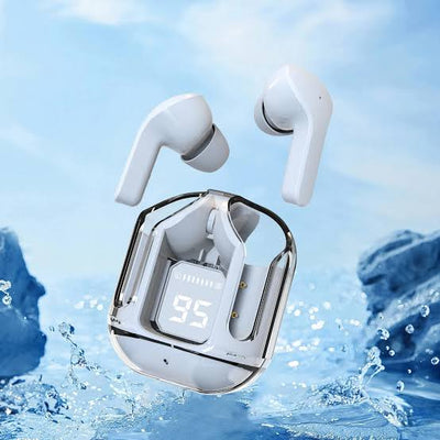 Air31 TWS Transparent Earbuds - Wireless Bluetooth 5.3 Gaming Headsets, Noise Reduction, Touch Control, T2 TWS Pro Earbuds with Microphone